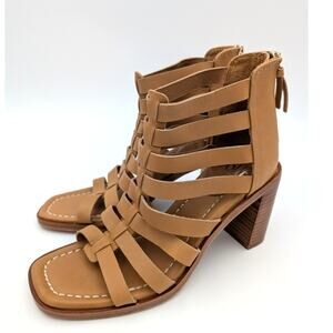 Sofft Stratford Luggage Heeled Sandal Women's Leather Brown Size US6.5M